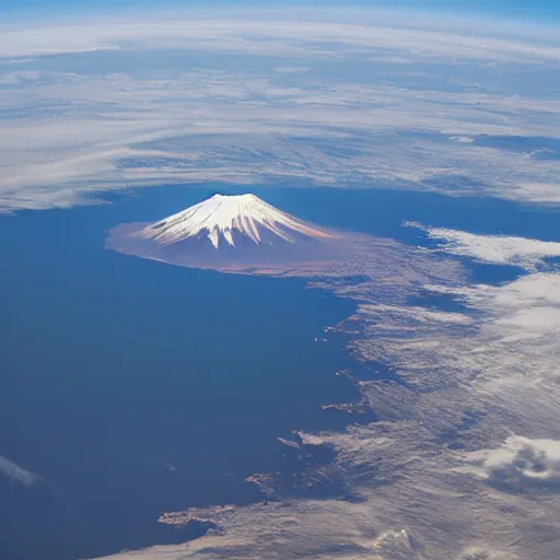 Image similar to Mount Fuji seen from the International Space Station