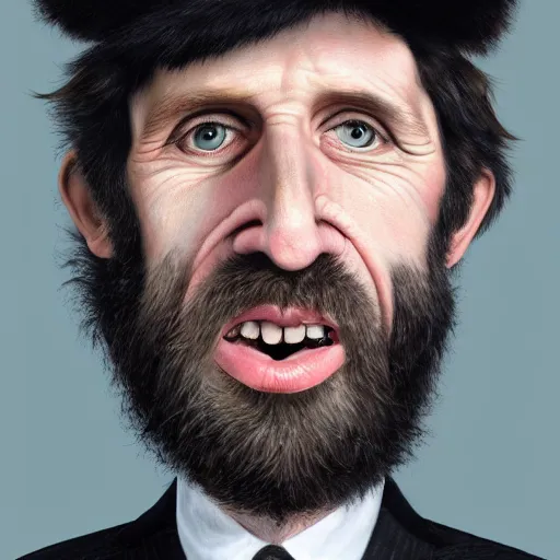 Prompt: Caricature portraits done of Gruff Rhys, realistic, hyperrealistic, very realistic, highly detailed, very detailed, extremely detailed, detailed, oil painting, digital art, trending on artstation