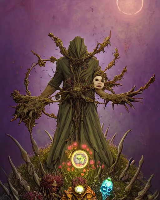 Image similar to the platonic ideal of flowers, rotting, insects and praying of cletus kasady carnage thanos davinci nazgul wild hunt chtulu mandelbulb ponyo botw bioshock, d & d, fantasy, ego death, decay, dmt, psilocybin, concept art by randy vargas and greg rutkowski and ruan jia and alphonse mucha