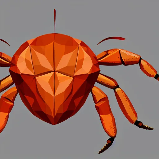 Image similar to new rust crab logo, low poly, vector, artstationhq, digital art