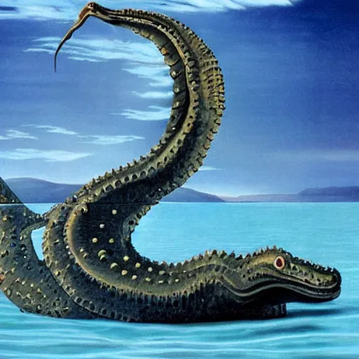Prompt: 3D loch ness monster by salvador dali