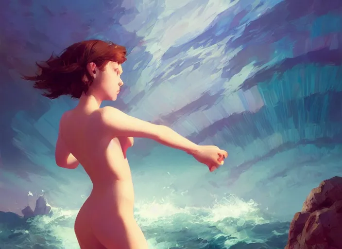 Prompt: gorgeous inspiring girl swimming through rough sea of kittens Mandelbrot fractal by Craig Mullins, ilya kuvshinov, krenz cushart, artgerm trending on artstation by Edward Hopper and Dan Mumford and WLOP and Rutkovsky, Unreal Engine 5, Lumen, Nanite, low poly