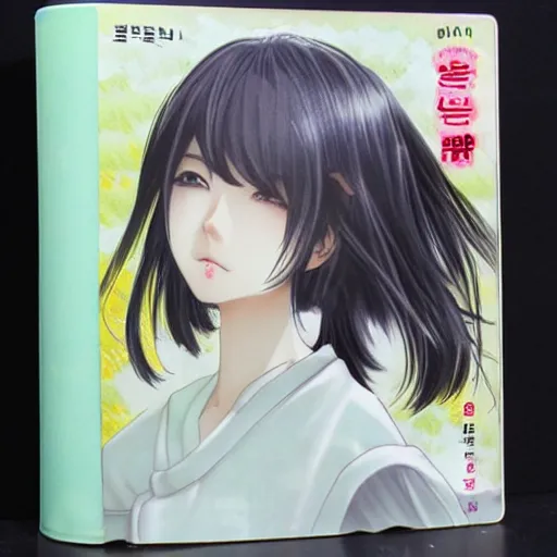 Prompt: korean girl manga cover, hardcover, realistic, very detailed, perfectly drawn