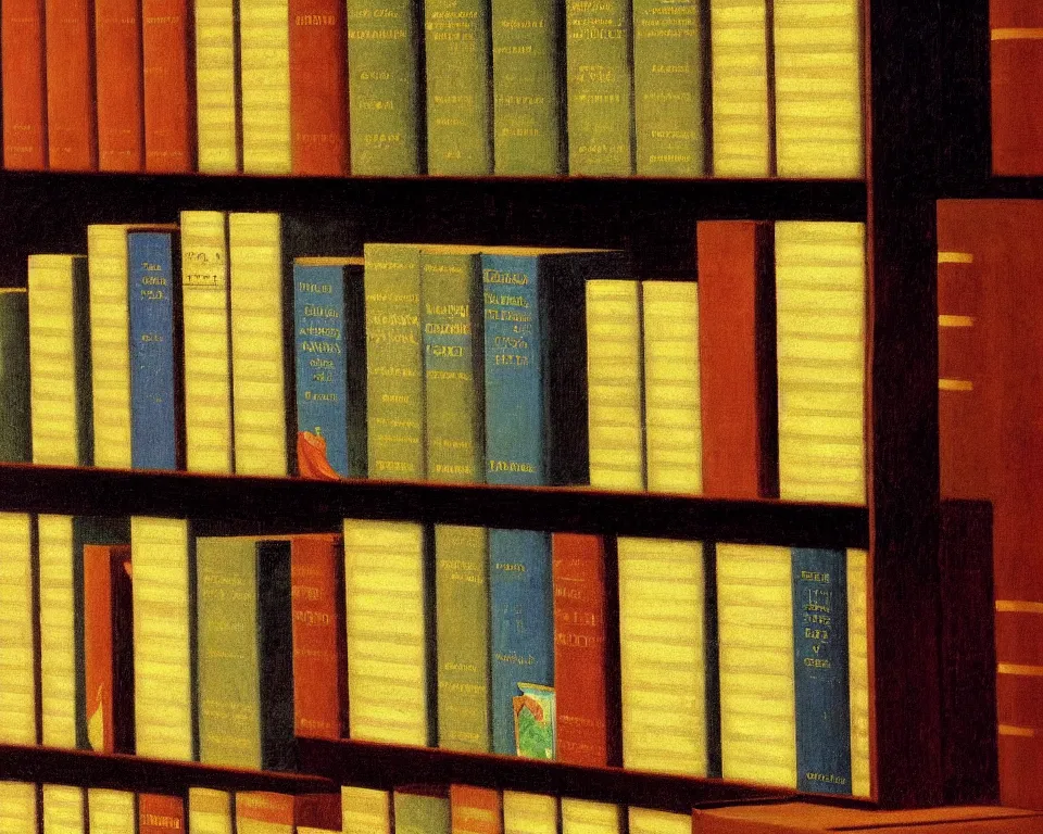 Prompt: law books on a bookshelf in the rainforest by raphael, hopper, and rene magritte. hyperdetailed, proportional, romantic, enchanting, achingly beautiful, graphic print, trending on artstation.