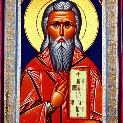 Prompt: Byzantine Icon of St. Seraphim of Sarov