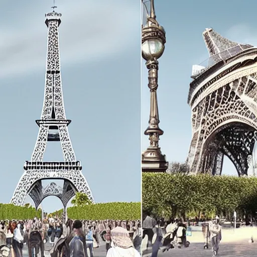 Image similar to rejected designs for the eiffel tower