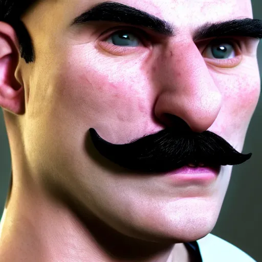 Image similar to a portrait of someone who looks like waluigi in real life as a real person, grotesque, disturbing, disgusting, realistic hyperrealistic 4 k resolution 8 k resolution highly detailed very detailed extremely detailed hd quality detailed face very detailed face extremely detailed face trending on artstation, modern portrait, modern photograph