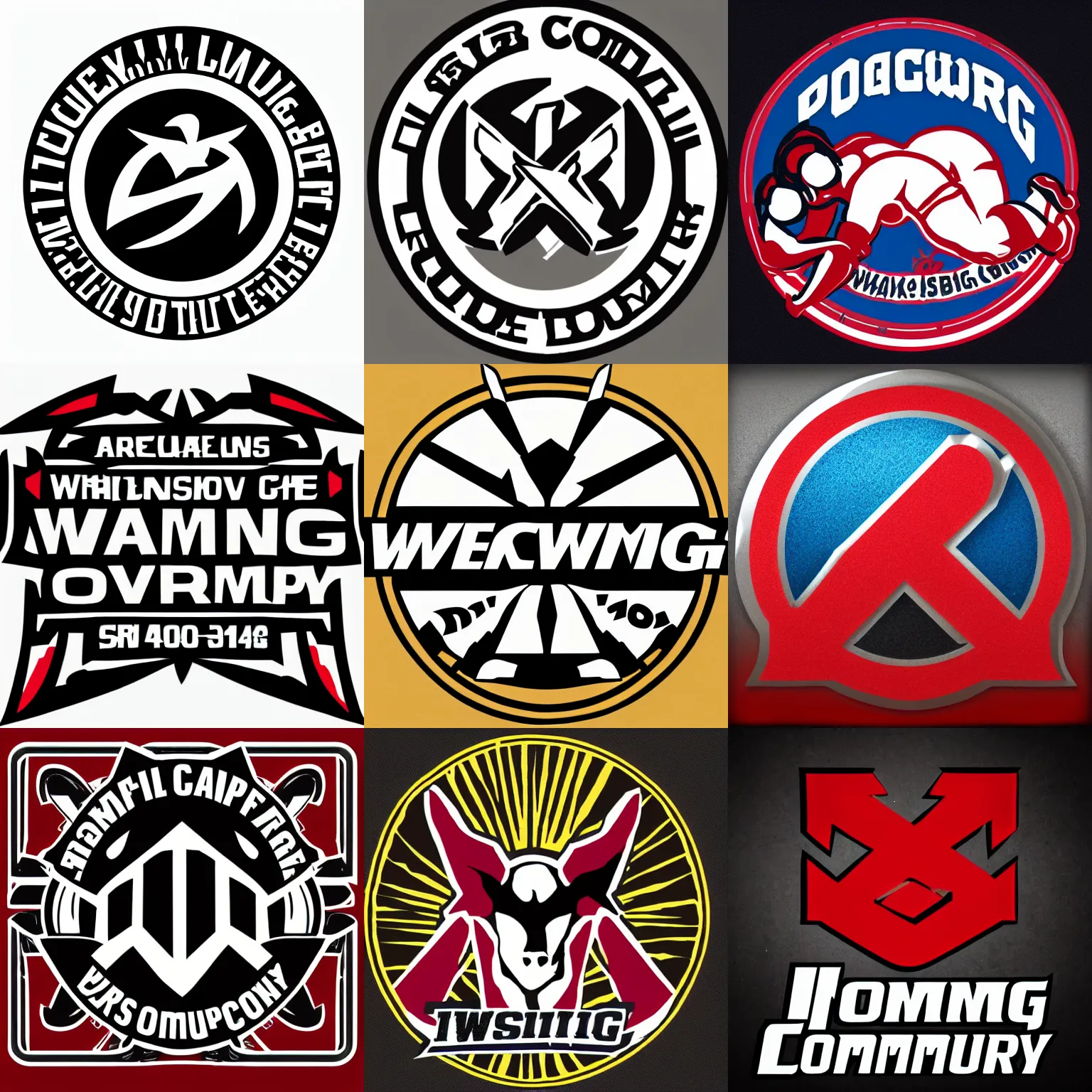 Prompt: wrestling company logo