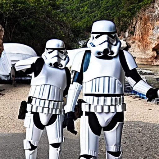 Image similar to storm troopers on holiday in thailand