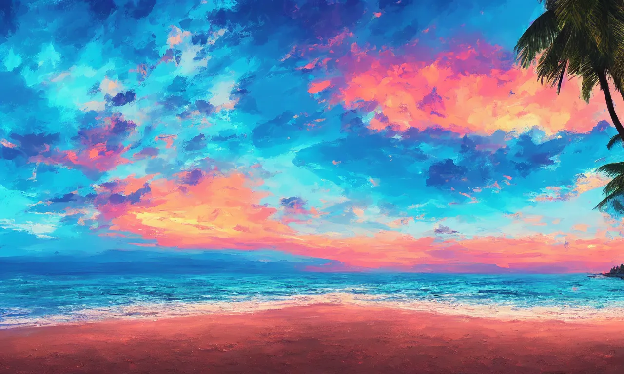 Image similar to paradise beach by alena aenami artworks in 4 k