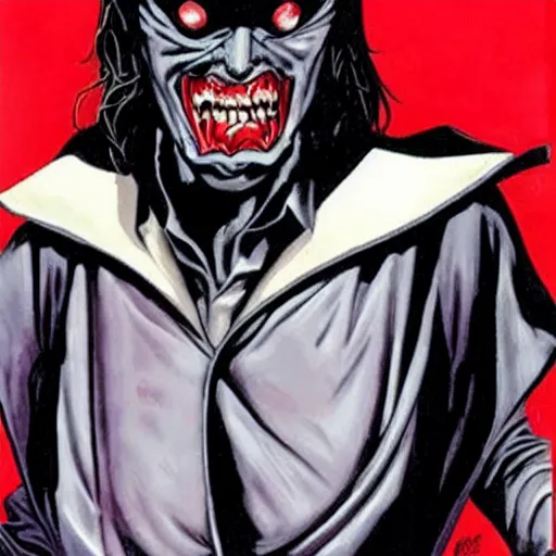Image similar to Morbius as The American Psycho