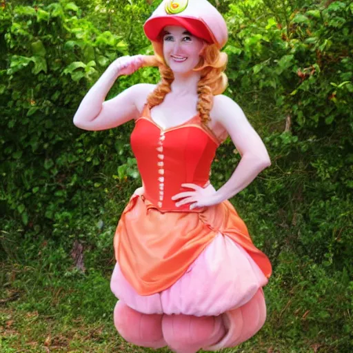 Prompt: Debbie Wateron as Princess Peach From Mario