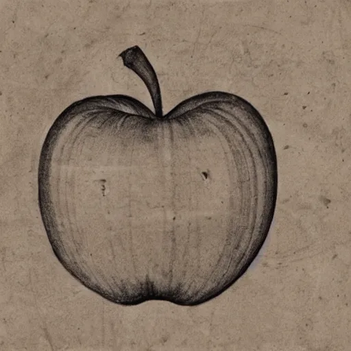 Image similar to schematics of an apple, davinci style, paper drawing, highly detailed, accurate from reality, usable to replicate, 8 k