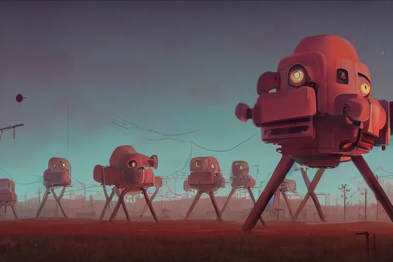 Image similar to drawings in the style of Simon Stalenhag , photographed by Canon EOS, cinematic lighting, natural complexion, extremely high definition shot, aesthetic canon of proportions