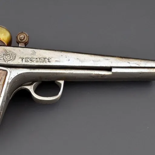 Image similar to a 1930's buck rogers rocket pistol variant