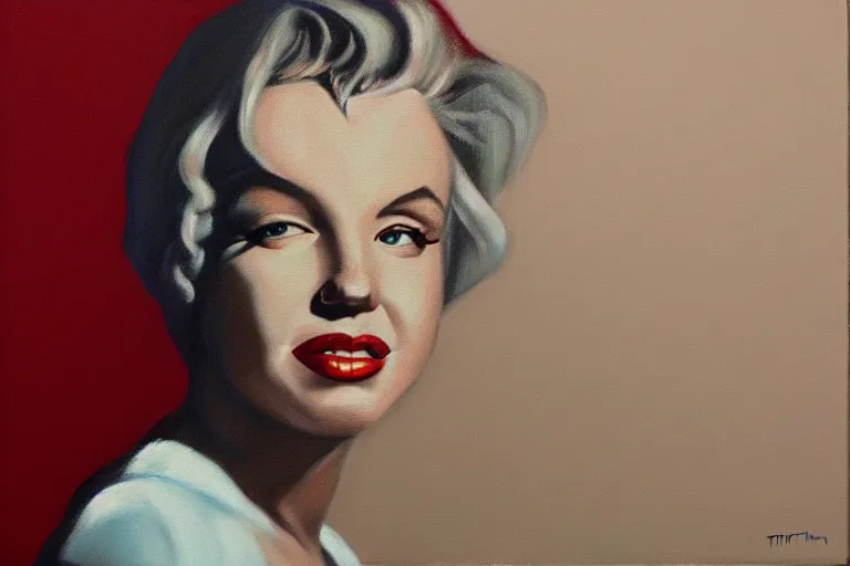 Image similar to portrait of merlyn monroe artwork by tim eitel