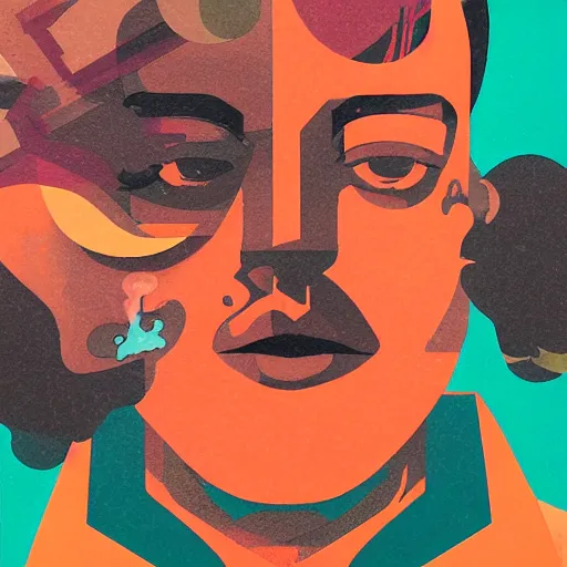 Image similar to Marijuana Smoke profile picture by Sachin Teng, asymmetrical, Organic Painting , Matte Painting, geometric shapes, hard edges, graffiti, street art:2 by Sachin Teng:4