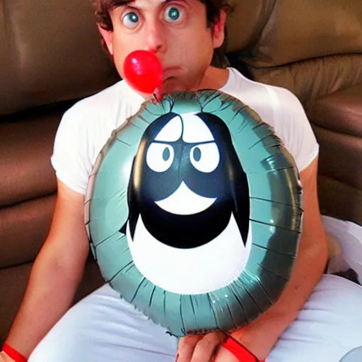 Image similar to rambo balloon face