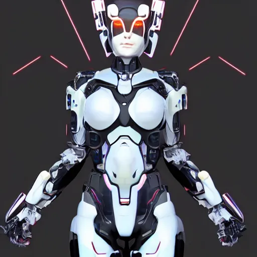 Prompt: a female transformer with glowin white eyes, very symmetrical face, highly detailed, nanogirl, nanogirlv 2, by vitaly bulgarov, by yoji shinkawa, by joss nizzi, by ben procter, metal gear solid, transformers cinematic universe, deviantart, artstation, unreal engine