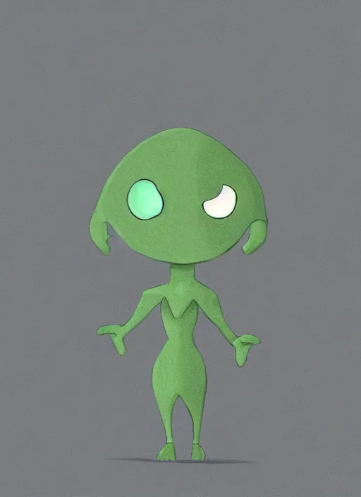 Prompt: the super cutest alien grey you ever did see, concept art, ambient lighting, dynamic lighting