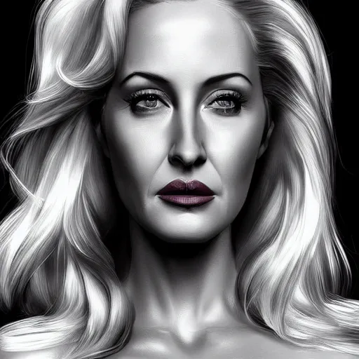 Image similar to lindsey pelas as gillian anderson the president of united states digital painting artstation concept art sharp focus illustration art by artgerm h 7 0 4