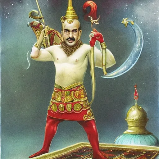 Image similar to Alexander Lukashenko as a genie