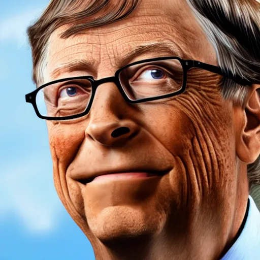 Prompt: portrait of Bill Gates in the style of the Master of Duc de Berry