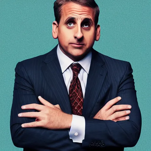 Image similar to steve carell as michael scott by mike campau