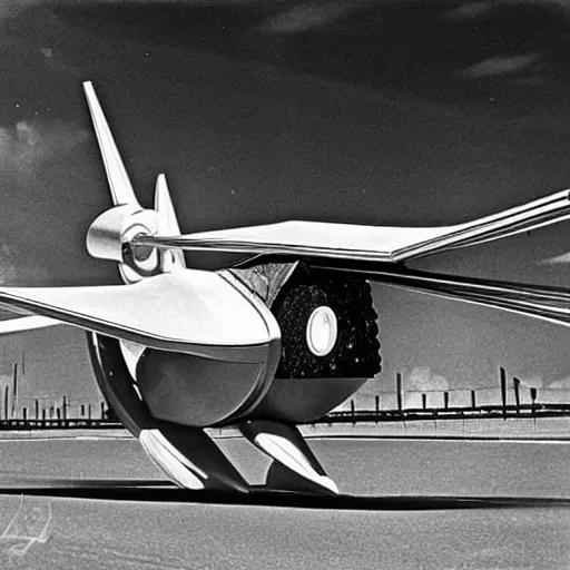Image similar to an oldie car with wings, cyber punk, starship in background, detailed, award winning, masterpiece, photograph, cinematic, black-white retro photo 1910