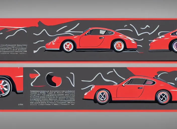 Image similar to abstract advertising illustration for porsche