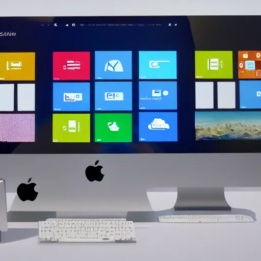 Image similar to windows desktop designed by apple