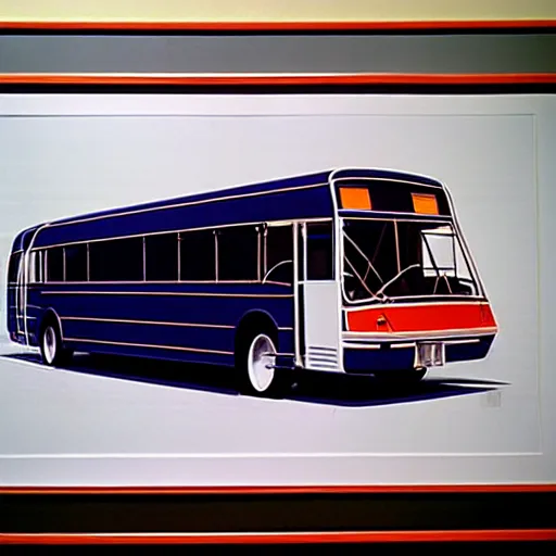 Prompt: concept art for compact bus, painted by syd mead, high quality