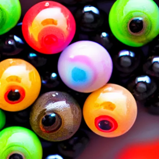 Prompt: Haribo eye balls