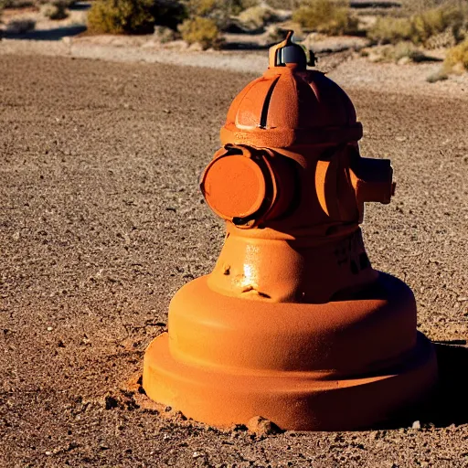 Prompt: fire hydrant in the desert