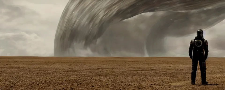 Image similar to scene from the movie interstellar showing a black hole