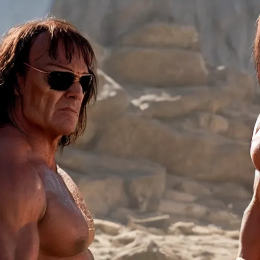 Prompt: conan the barbarian in better call saul