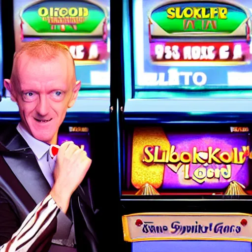 Prompt: snooker legend Steve Davis themed slot machine