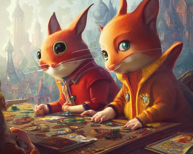 Image similar to photography of richard scarry, deep focus, d & d, fantasy, intricate, elegant, highly detailed, digital painting, artstation, concept art, matte, sharp focus, illustration, hearthstone, art by artgerm and greg rutkowski and alphonse mucha