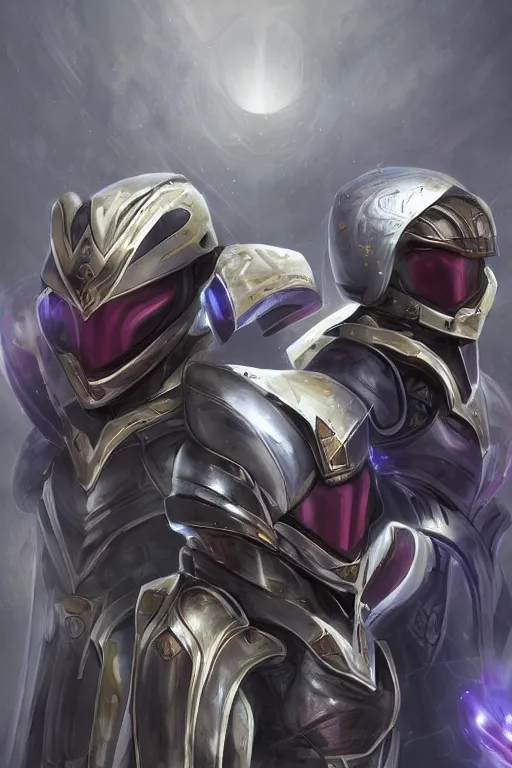 Image similar to helmet armor guardian destiny in witch queen illumination ray tracing hdr fanart arstation by sung choi robot ninja mask and eric pfeiffer and gabriel garza and casper konefal