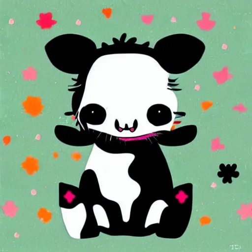 Image similar to cute chibbi cow in anime style, highly detailed, treanding on arttation