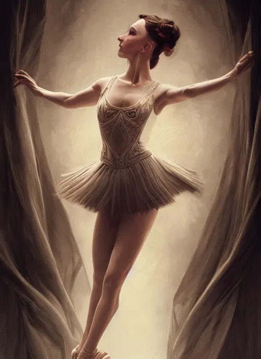 Image similar to ultra realistic illustration, ballerina, sci - fi, fantasy, symmetrical face, intricate, elegant, highly detailed, digital painting, artstation, concept art, smooth, sharp focus, illustration, art by artgerm and alphonse mucha