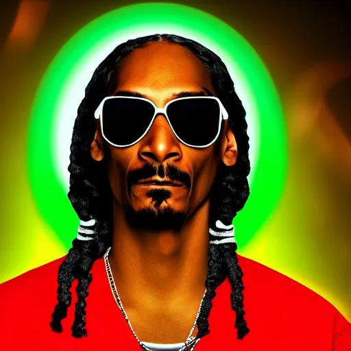 Image similar to cinematic film still of Snoop Dogg starring as a futuristic Marvel Super Hero holding green fire, 2022, 40mm lens, shallow depth of field, film still