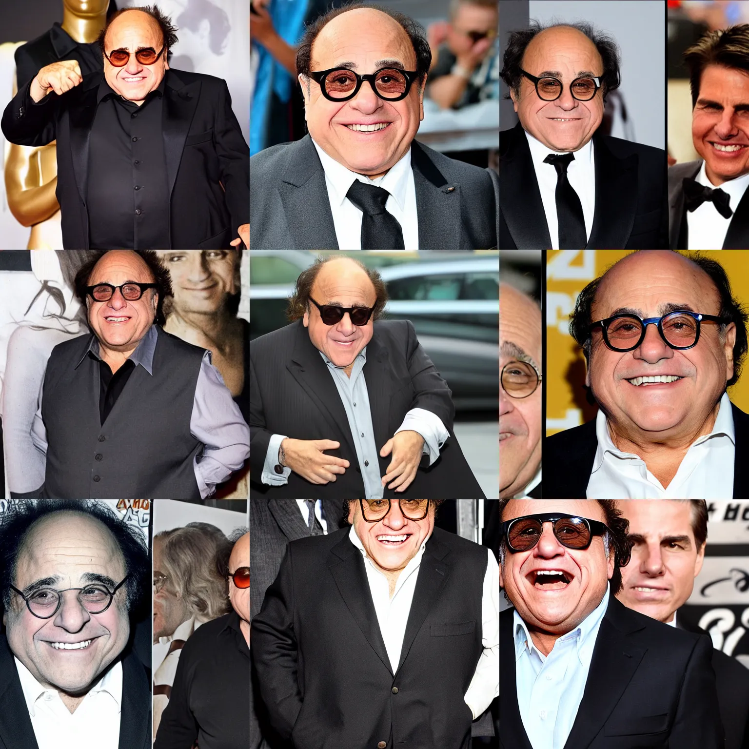 Prompt: danny devito with hair like tom cruise