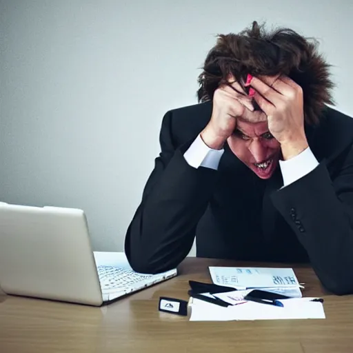 Image similar to stressed out devil doing his taxes, award winning candid photography