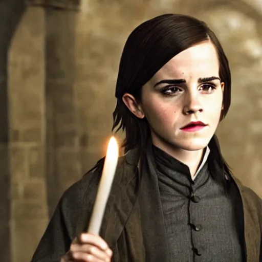 Prompt: Emma Watson as Severus Snape