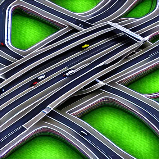 Prompt: a highway designed by mc escher, hyper - detailed, hd, 4 k 8 k