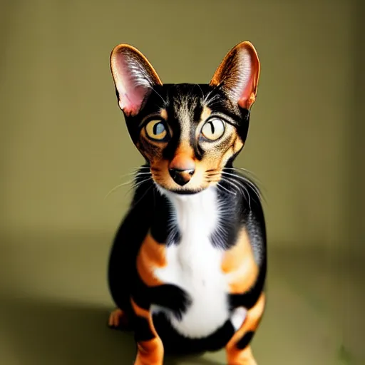 Image similar to a feline dachshund - cat - hybrid, animal photography