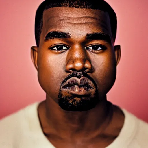 Prompt: the face of young kanye west at 1 6 years old, portrait by julia cameron, chiaroscuro lighting, shallow depth of field, 8 0 mm, f 1. 8