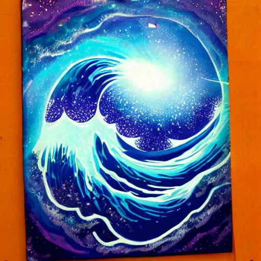 Image similar to cosmic tidal wave