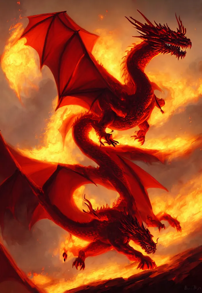 Image similar to a fire dragon by bayard wu,